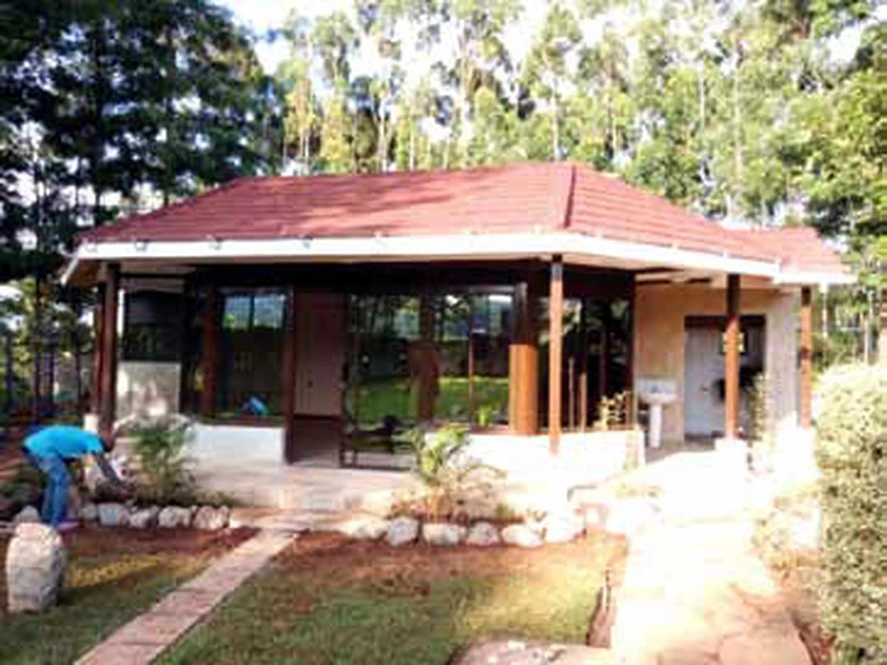 Completed church building with modern architecture